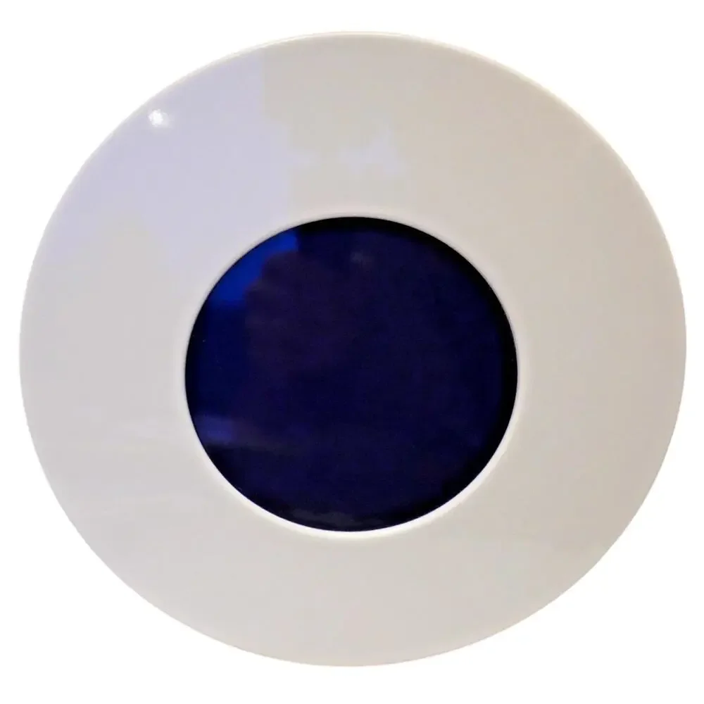 Tupperware Coolspot Trivet White w Bold-n-Blue 2828A Vintage Retro Kitchen Decor